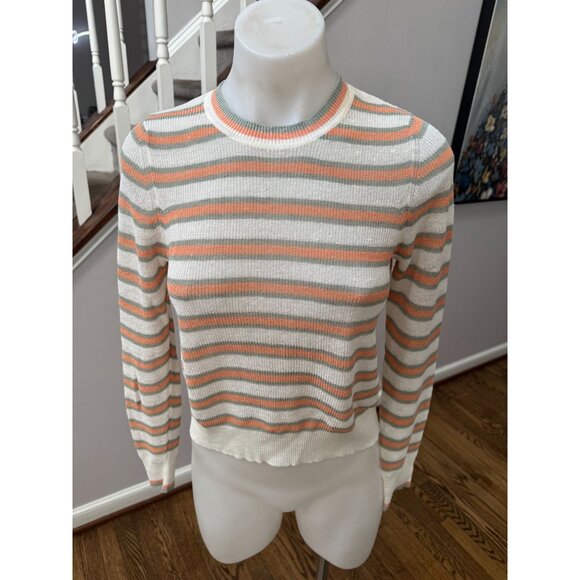 VERONICA BEARD Magellan Stripe Linen Blend Sweater Size XS - Picture 2 of 3